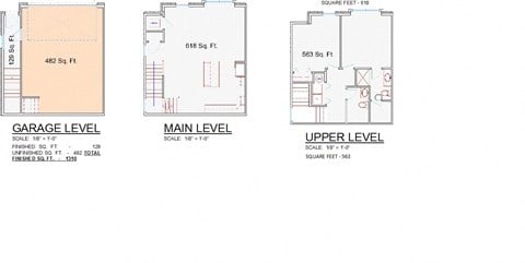 Floor plan for 2 beds, 2 baths, 1310 sqft